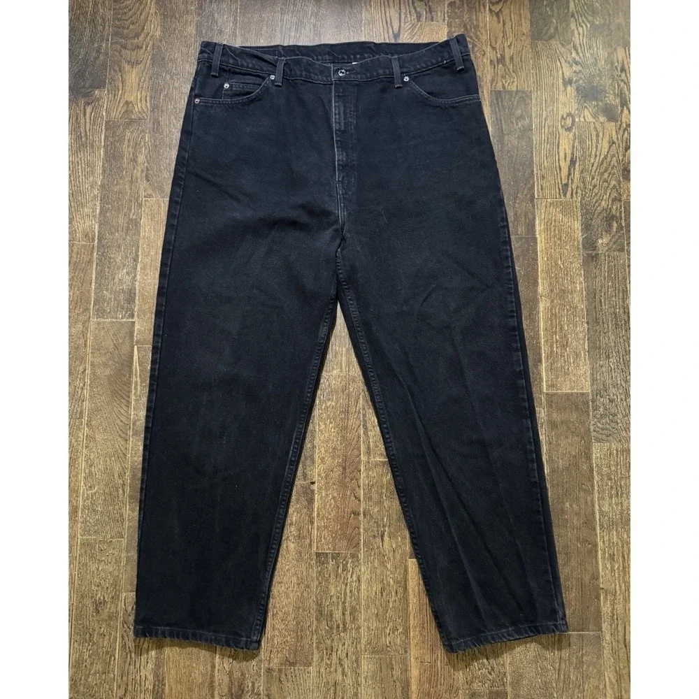 Levis Jeans Mens Size W44xL30 Black Relaxed Fit Straight Leg Cotton Vintage 1997